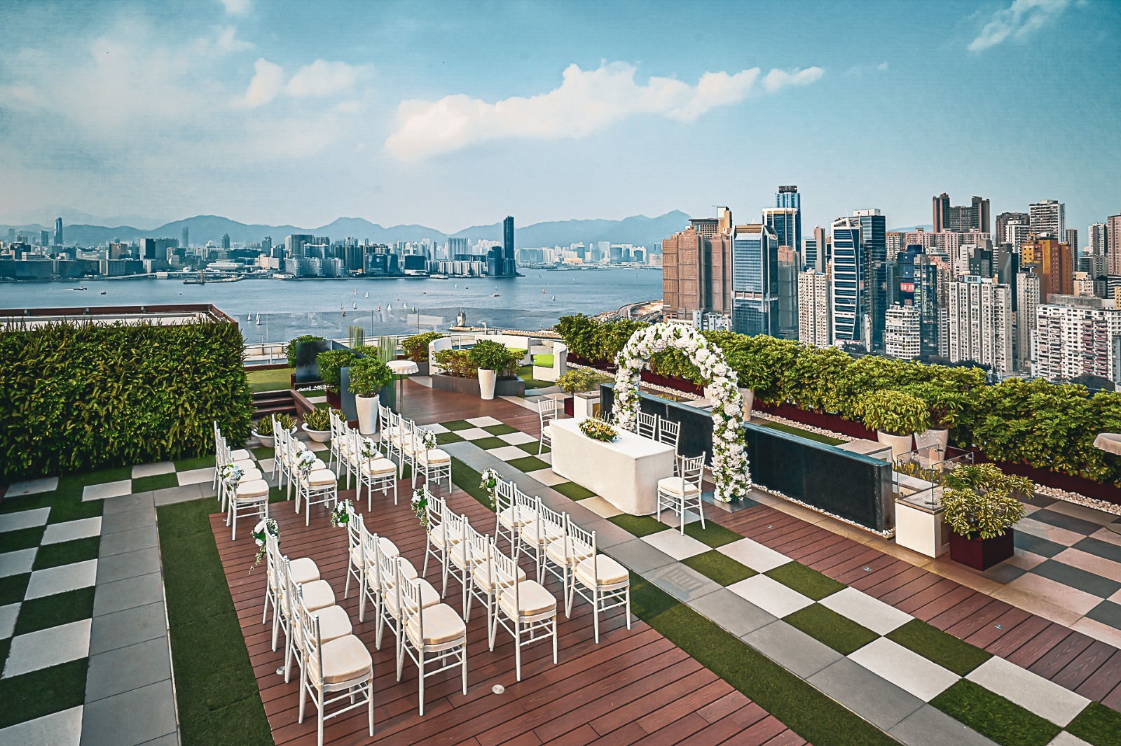 Park Lane Hong Kong Rooftop Garden for wedding seating